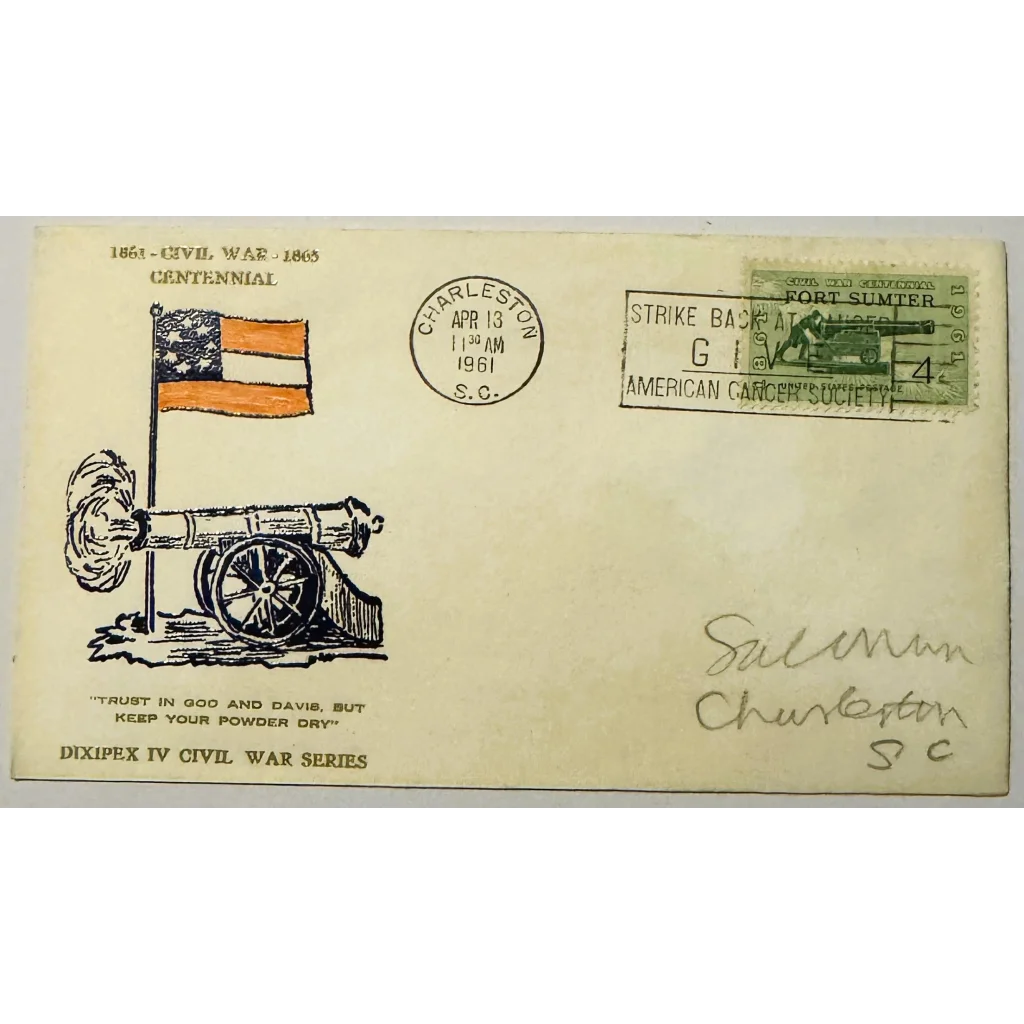 Civil War Centennial commemorative envelope from Bowling Green showing Civil War history