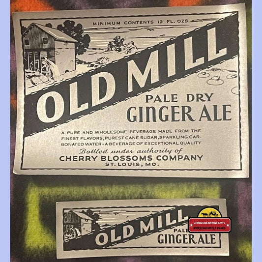 Rare Combo Antique Vintage Old Mill Ginger Ale Labels St Louis Mo 1930s Advertisements Discover Exquisite – MO