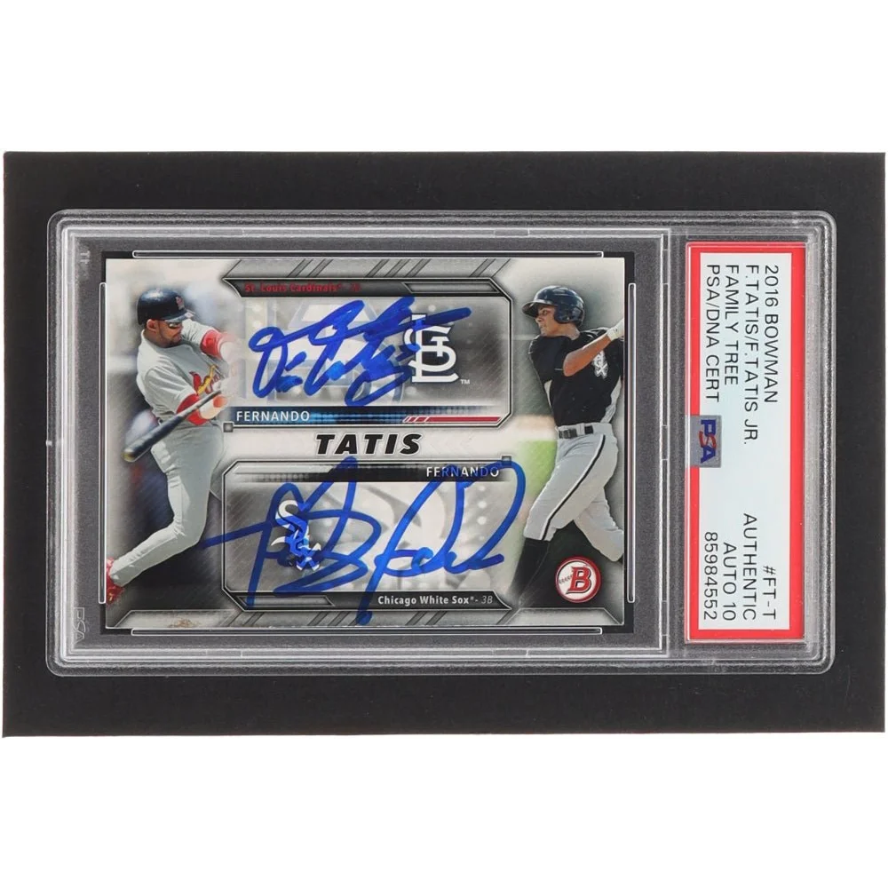 Rare Fernando Tatis father son signed graded baseball card in protective case