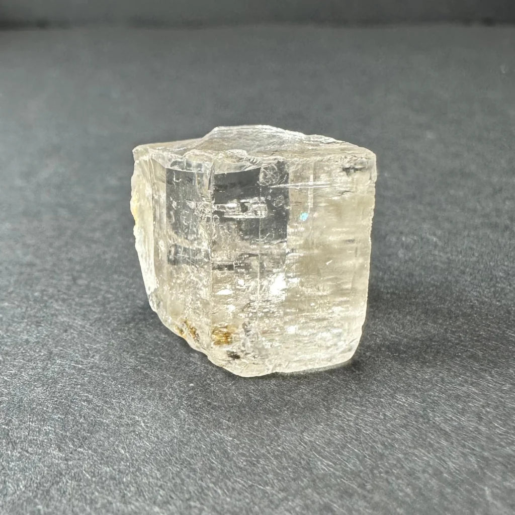 Rare golden topaz crystal from Shigar Valley, Pakistan, translucent quartz with inclusions