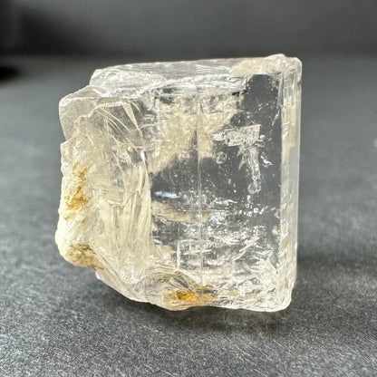 Rare golden topaz crystal from Shigar Valley, Pakistan with quartz-like clarity