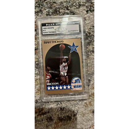 Graded 1990 Hoops Isiah Thomas basketball card for collectors, perfect Isiah Thomas card pickup