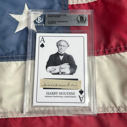 Graded Harry Houdini autograph trading card from Rare Harry Houdini Handwritten Word Collection