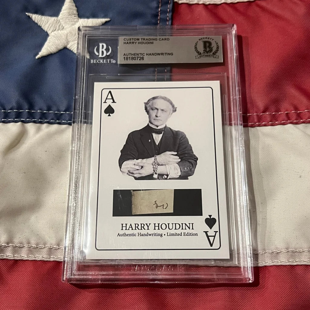 Rare Harry Houdini Handwritten Word Collection with Signed Cards