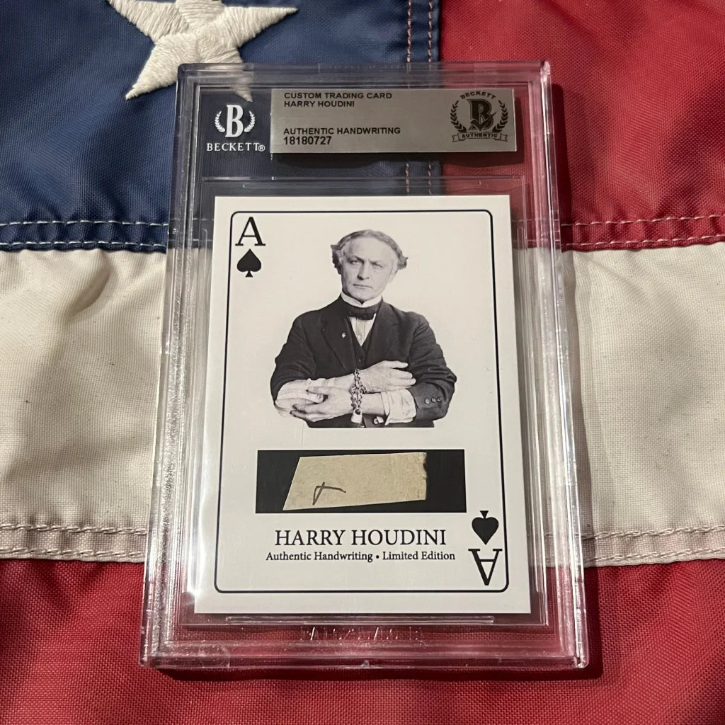Rare Harry Houdini Handwritten Word Collection with Signed Cards