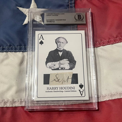 Rare Harry Houdini Handwritten Word Collection with Signed Cards