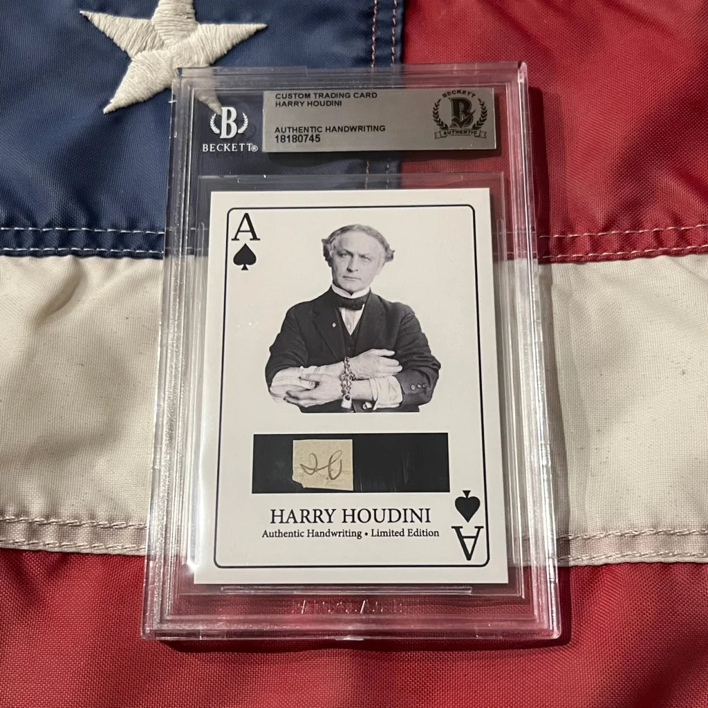 Rare Harry Houdini Handwritten Word Collection with Signed Cards