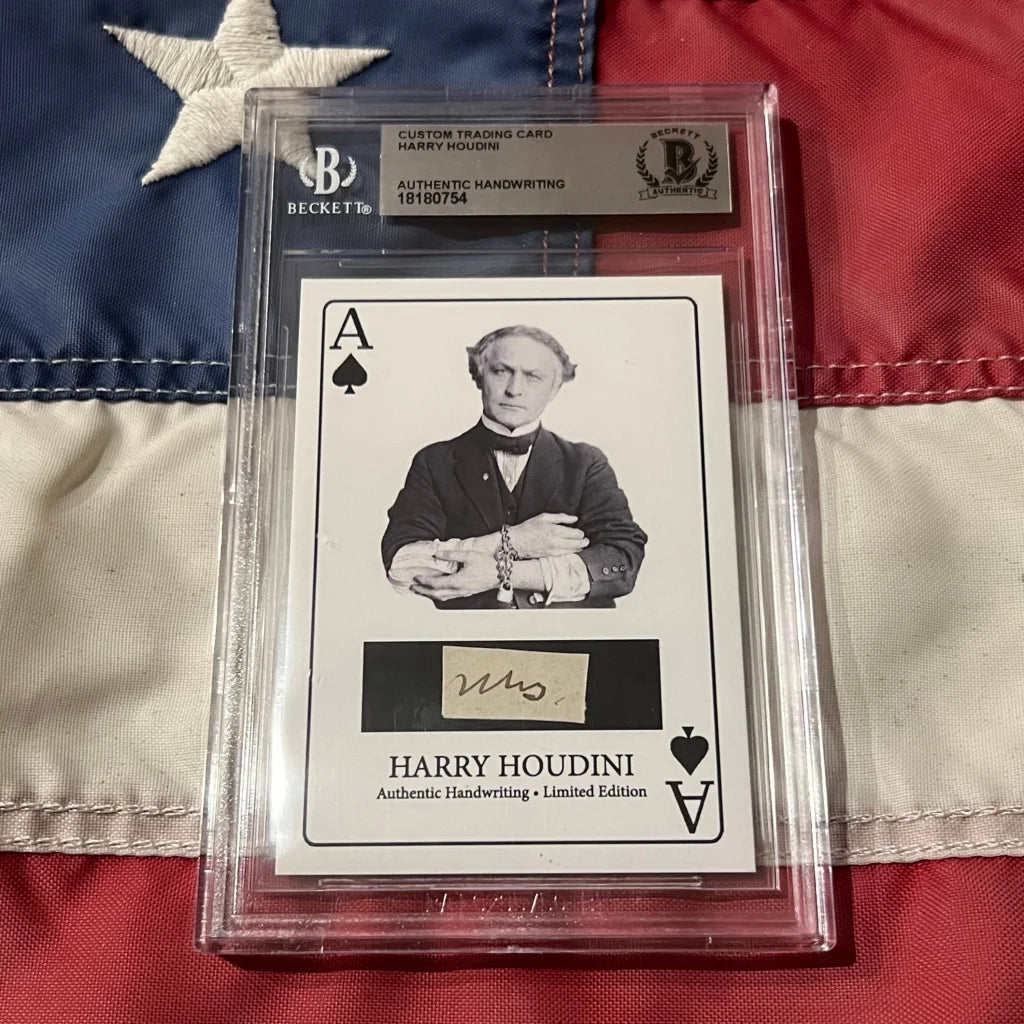 Rare Harry Houdini Handwritten Word Collection with Signed Cards