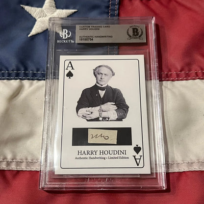 Rare Harry Houdini Handwritten Word Collection with Signed Cards