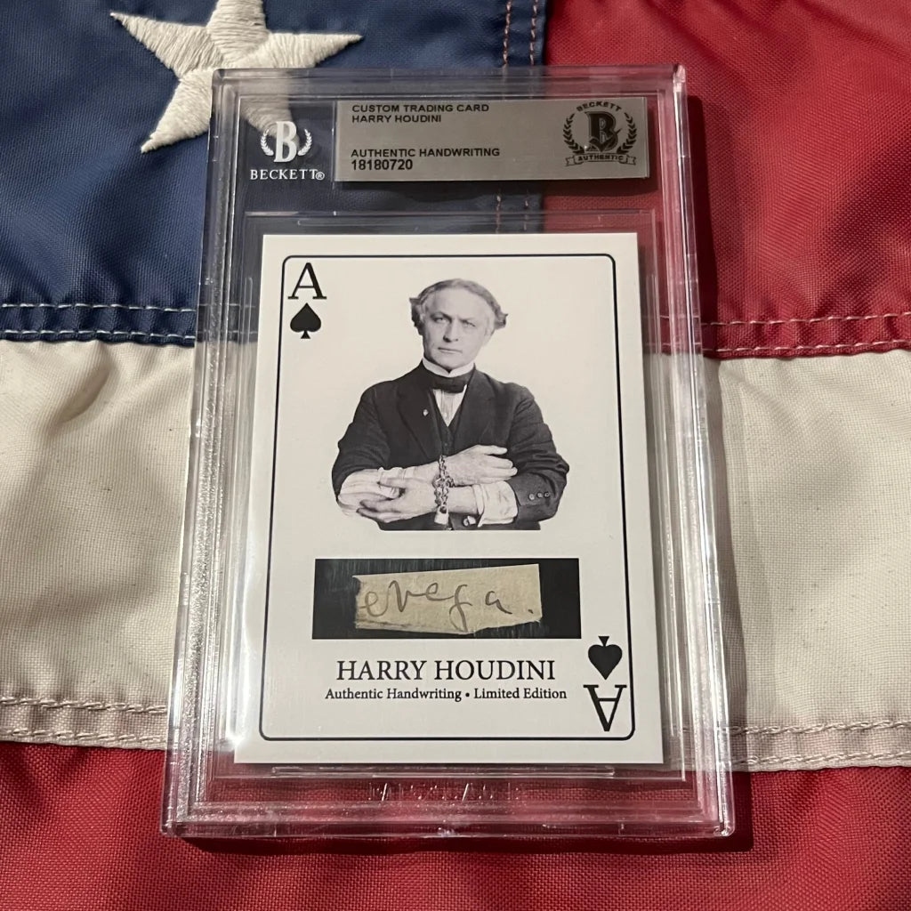 Rare Harry Houdini Handwritten Word Collection with Signed Cards