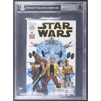 Graded Star Wars Marvel comic book issue 1 with Hayden Christensen autograph