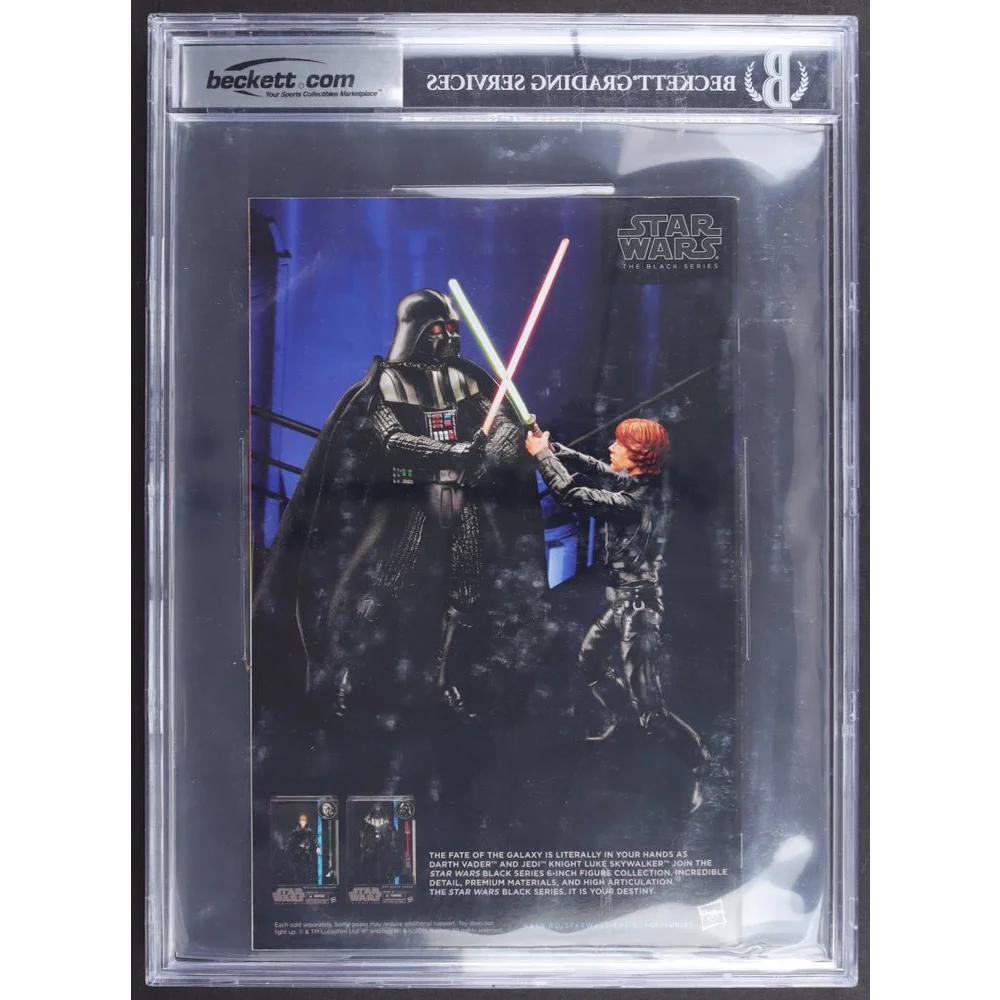 Graded Marvel comic book featuring Darth Vader and Luke Skywalker from Star Wars