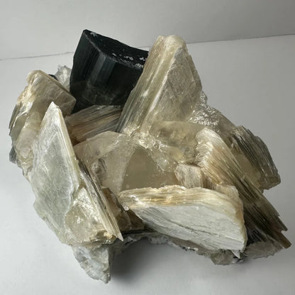 Rare Indicolite Tourmaline Crystal from Afghanistan with black translucent specimen