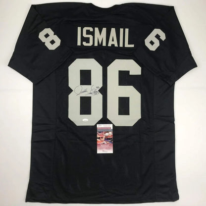 Autographed black custom jersey with ISMAIL 86 for professional sports fans
