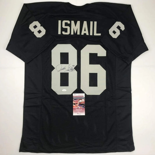 Autographed black custom jersey with ISMAIL 86 for professional sports fans
