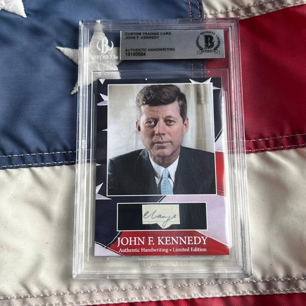 Rare JFK handwritten word John F. by President Kennedy autograph