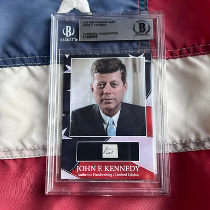 Rare JFK handwritten word John F. from Kennedy autograph item