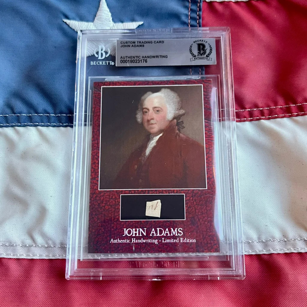 Rare John Adams Legal Document Handwriting Cards Now Available