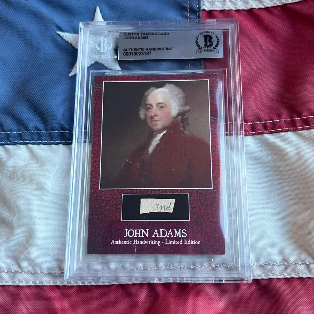 Rare John Adams Legal Document Handwriting Cards Now Available