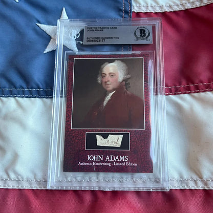 Rare John Adams Legal Document Handwriting Cards Now Available