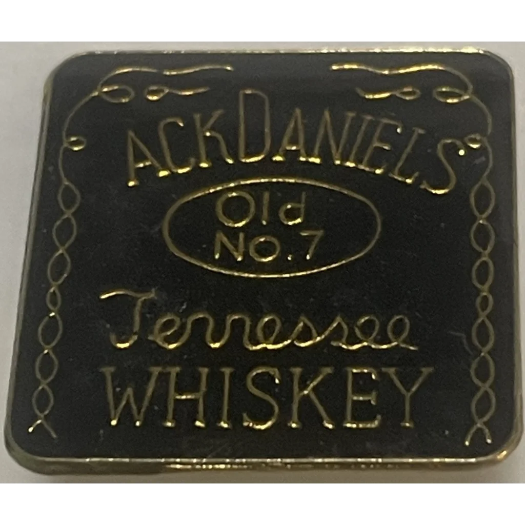 Rare Misprint Vintage Jack Daniels Old No. 7 Whiskey Enamel Pin Unique! - Antique Beer and Alcohol Memorabilia. Only