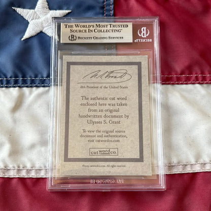 Graded Ulysses S Grant autograph card from the president Chester Arthur era
