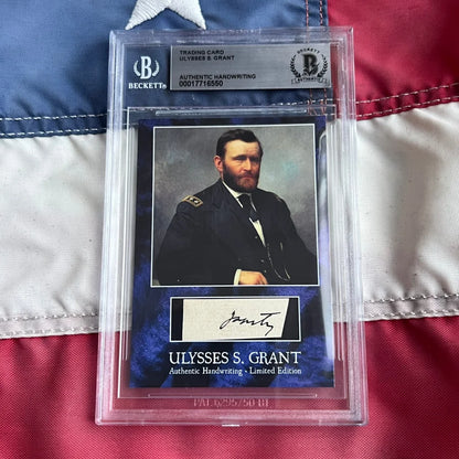 Beckett-authenticated Ulysses S. Grant autograph card from President Chester Arthur era