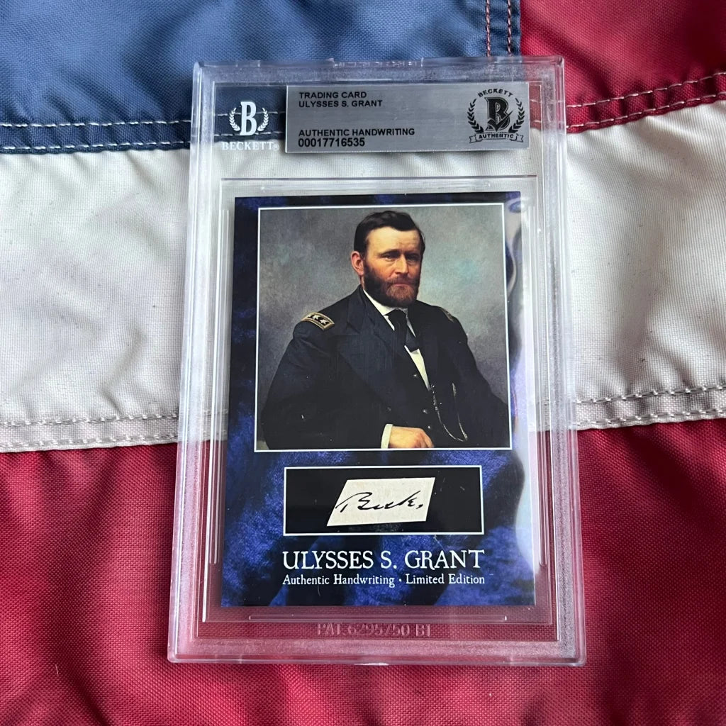 Beckett-graded Ulysses Grant autograph card from Chester Arthur era