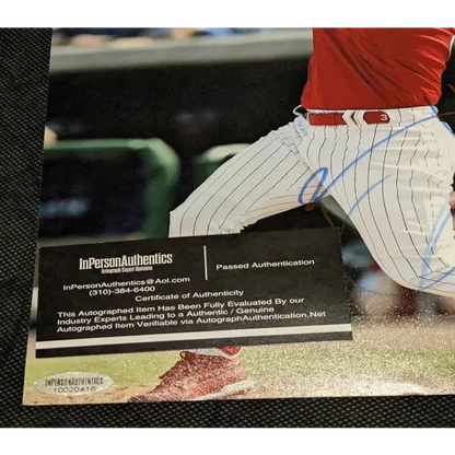 Rare signed Bryce Harper Philadelphia Phillies autographed 8x10 photo with authentication sticker