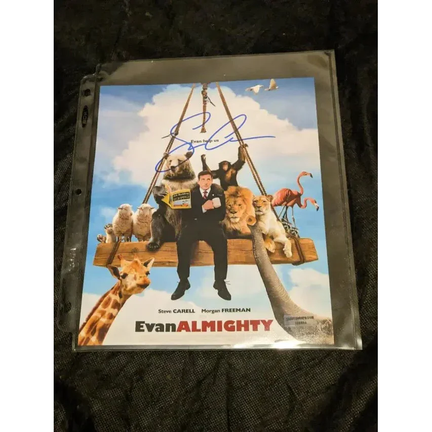 Rare Steve Carell Evan Almighty signed poster with certificate for collectors