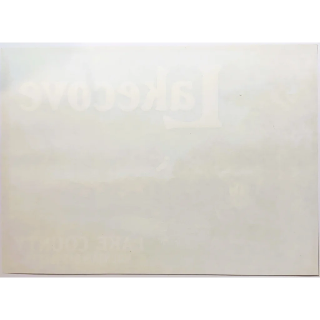 Faded poster of antique vintage 1950s Lakecove Bartlett Pears crate label