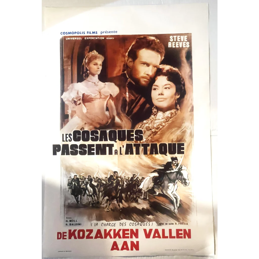 Rare Vintage 1960 Les Cosaques Passent a L’attaque Belgium Movie Poster! 🎥🍿 Advertisements and Antique Gifts