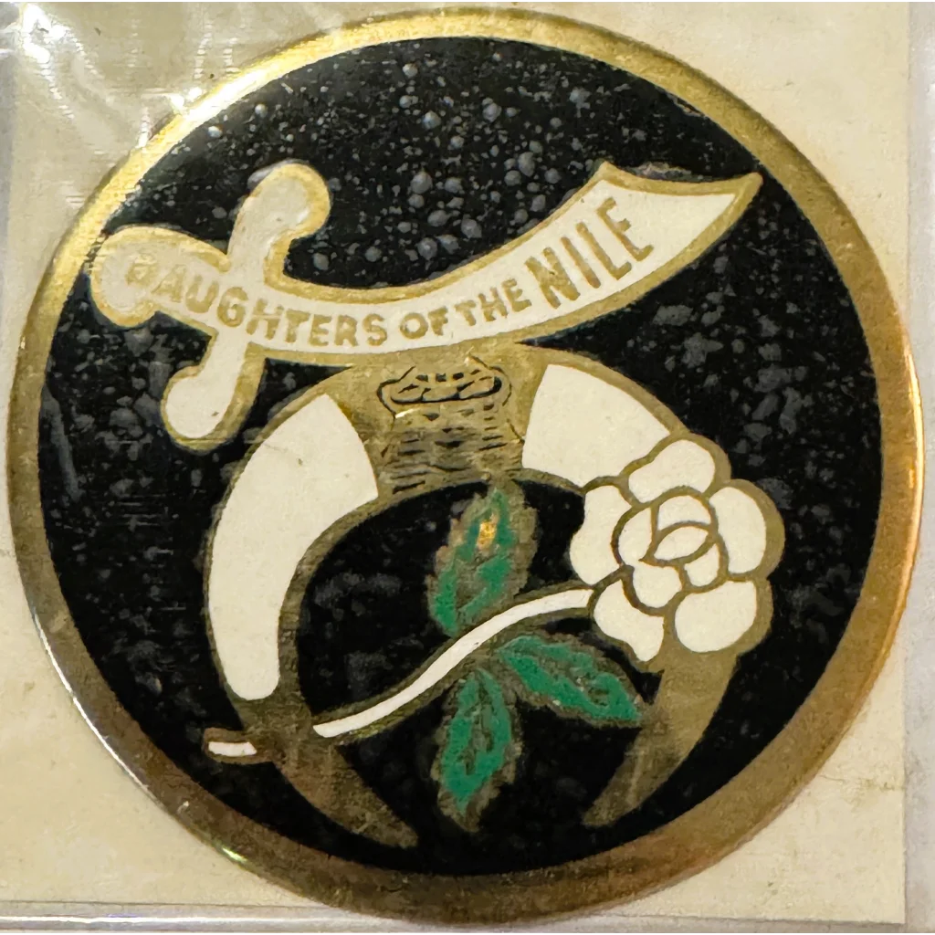 Rare vintage 1960s Daughters of the Nile emblem with Embla Crest decal design