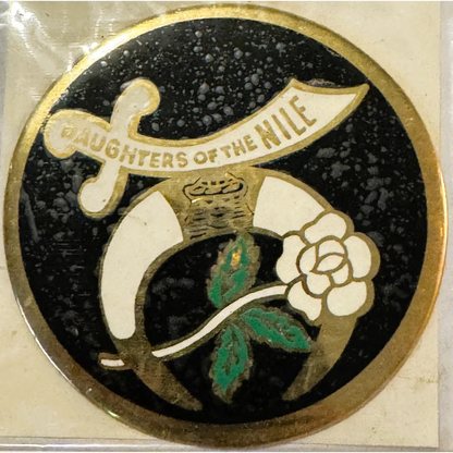 Rare vintage 1960s Daughters of the Nile emblem with Embla Crest decal design