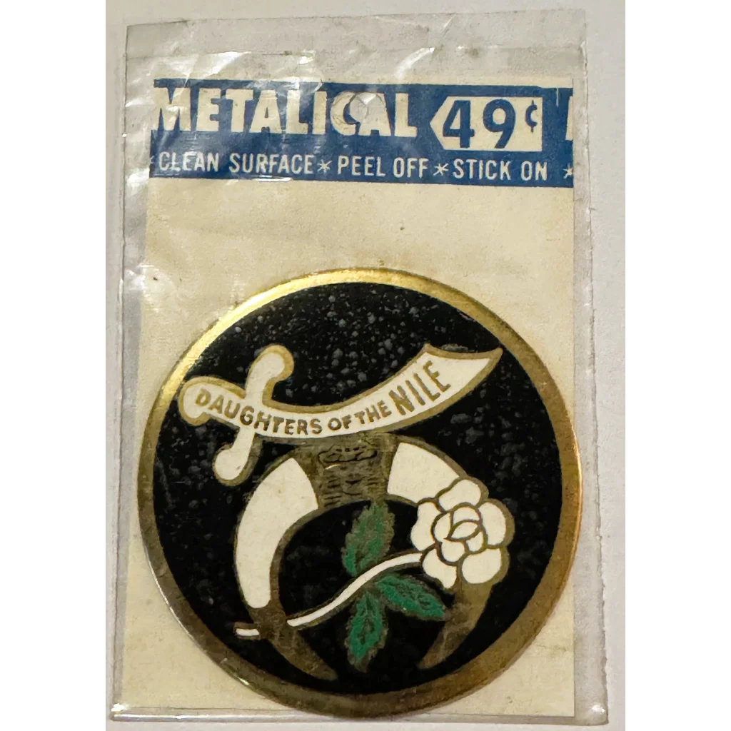 Rare vintage 1960s Daughters of the Nile sticker with Embla Crest design