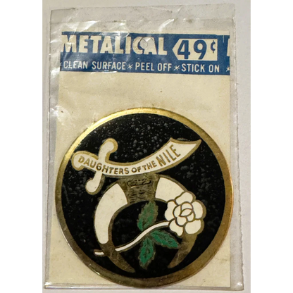 Rare vintage 1960s Daughters of the Nile sticker with Embla Crest design