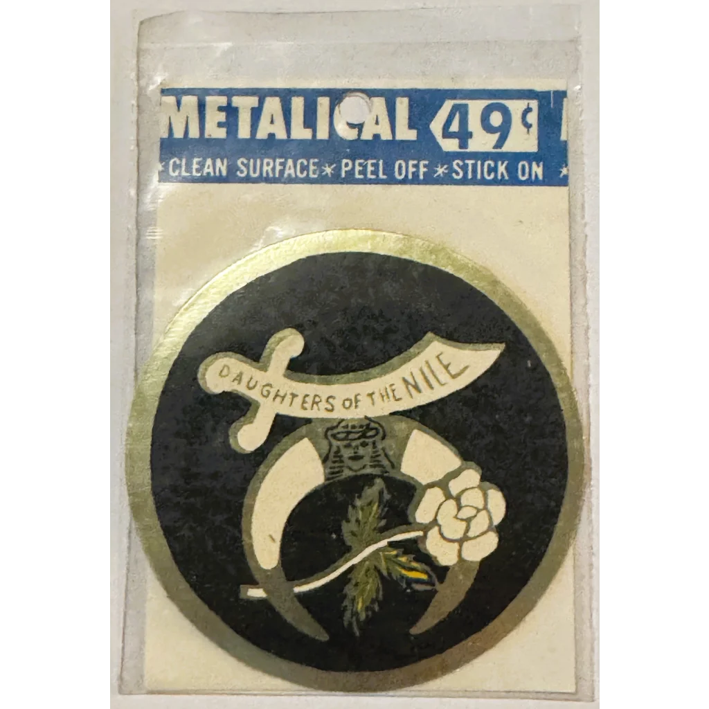 Rare vintage 1960s Daughters of the Nile sticker with Embla Crest design