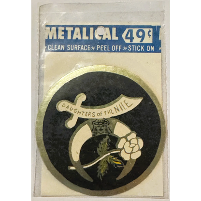 Rare vintage 1960s Daughters of the Nile sticker with Embla Crest design