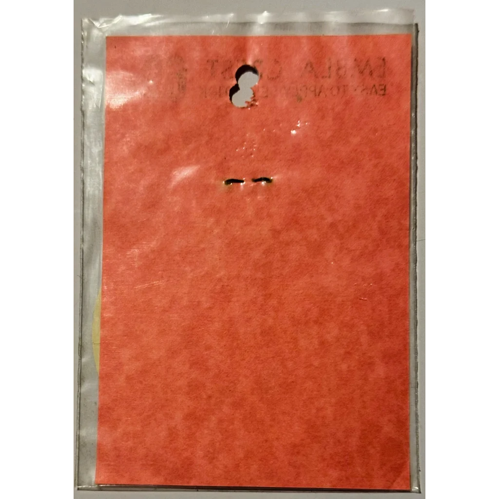 Sealed orange card from rare vintage 1960s Embla Crest MD decal collection