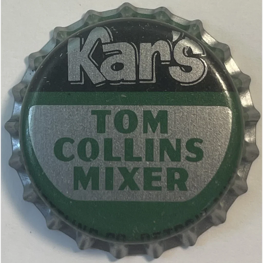 Rare Vintage 1960s Kar’s Tom Collins Mixer Cork Bottle Cap Detroit MI Collectibles Swing into the 60s!