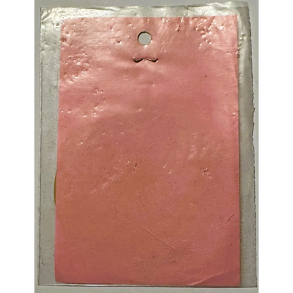 Textured pink paint sample featuring the Embla Crest from rare vintage 1960s Rotary International decal