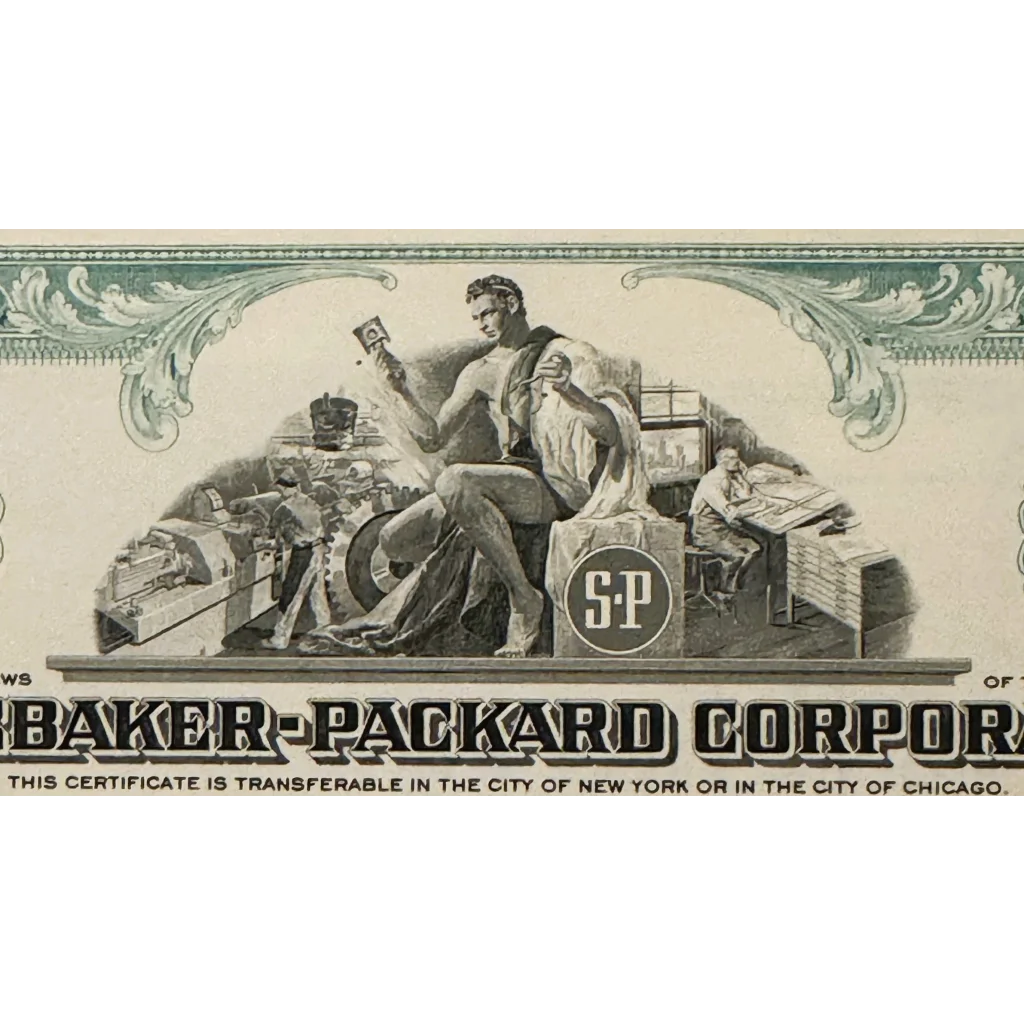 Vintage 1960s Studebaker stock certificate from the rare teal gem collection