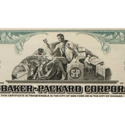 Vintage 1960s Studebaker stock certificate from the rare teal gem collection