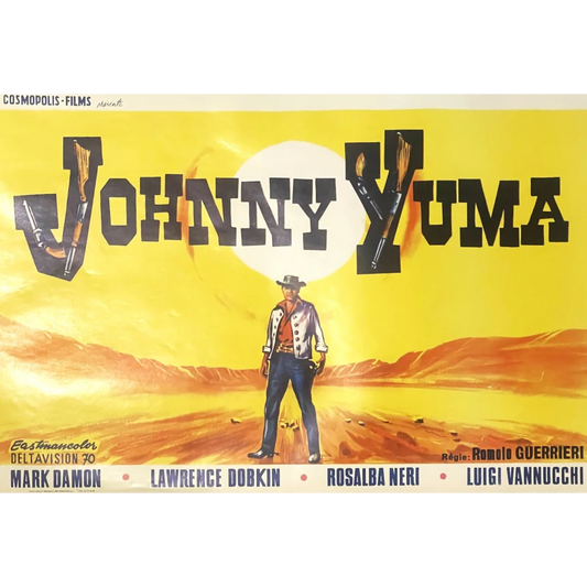 Rare Vintage 1966 🤠 Johnny Yuma Spaghetti Western Belgium Movie Poster Advertisements Antique Collectible Items