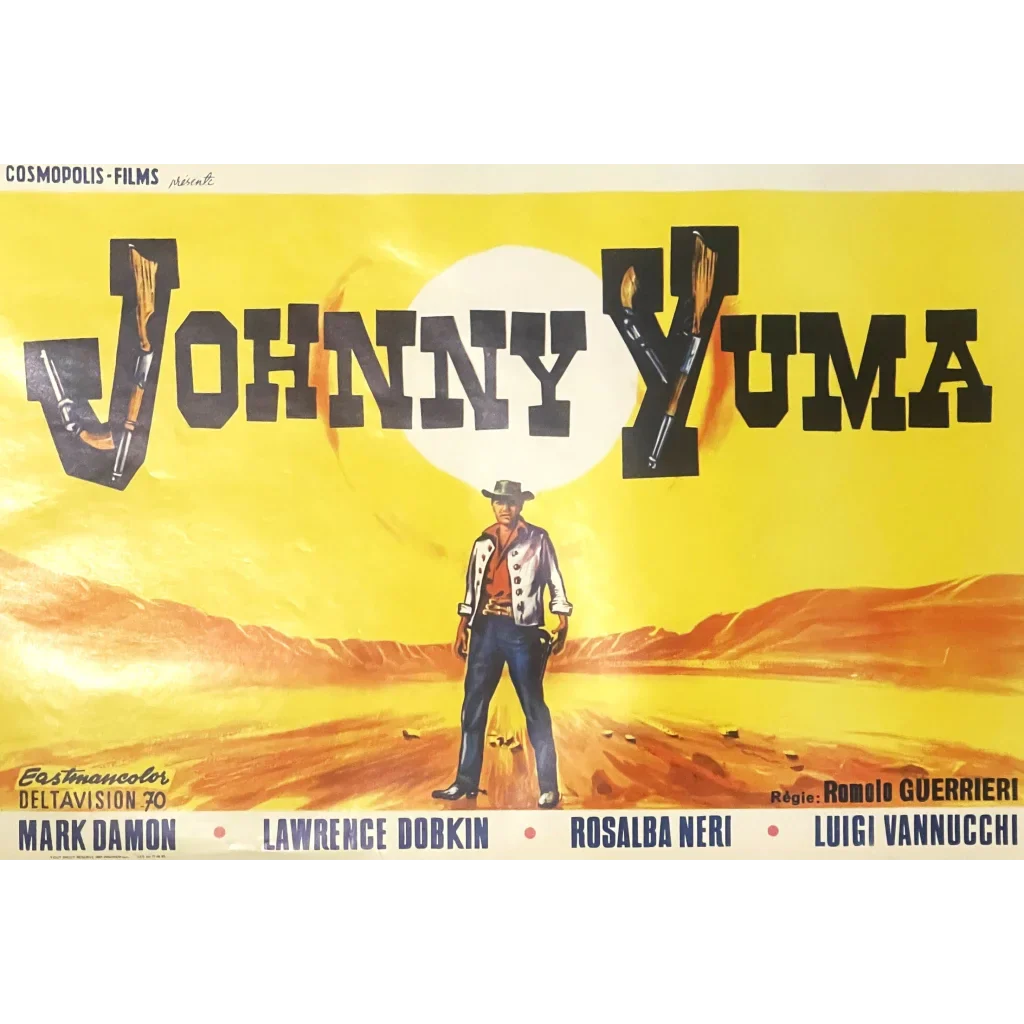 Vintage Johnny Yuma movie poster featuring a cowboy on a bold yellow backdrop