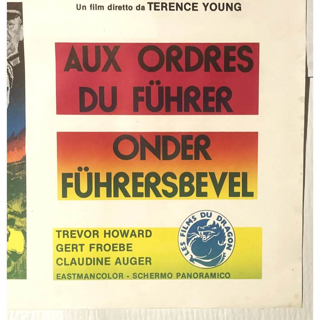 Rare Vintage 1966 Aux Ordres Du Fuhrer Triple Cross Belgium Movie Poster Advertisements Antique Collectible Items |