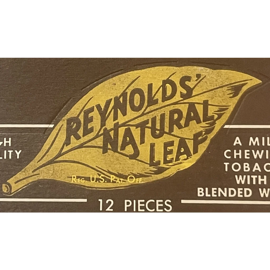 Rare Vintage 1970s Reynolds Natural Leaf 🍃 Tobacco Box Winston - Salem NC Advertisements and Antique Gifts Home page
