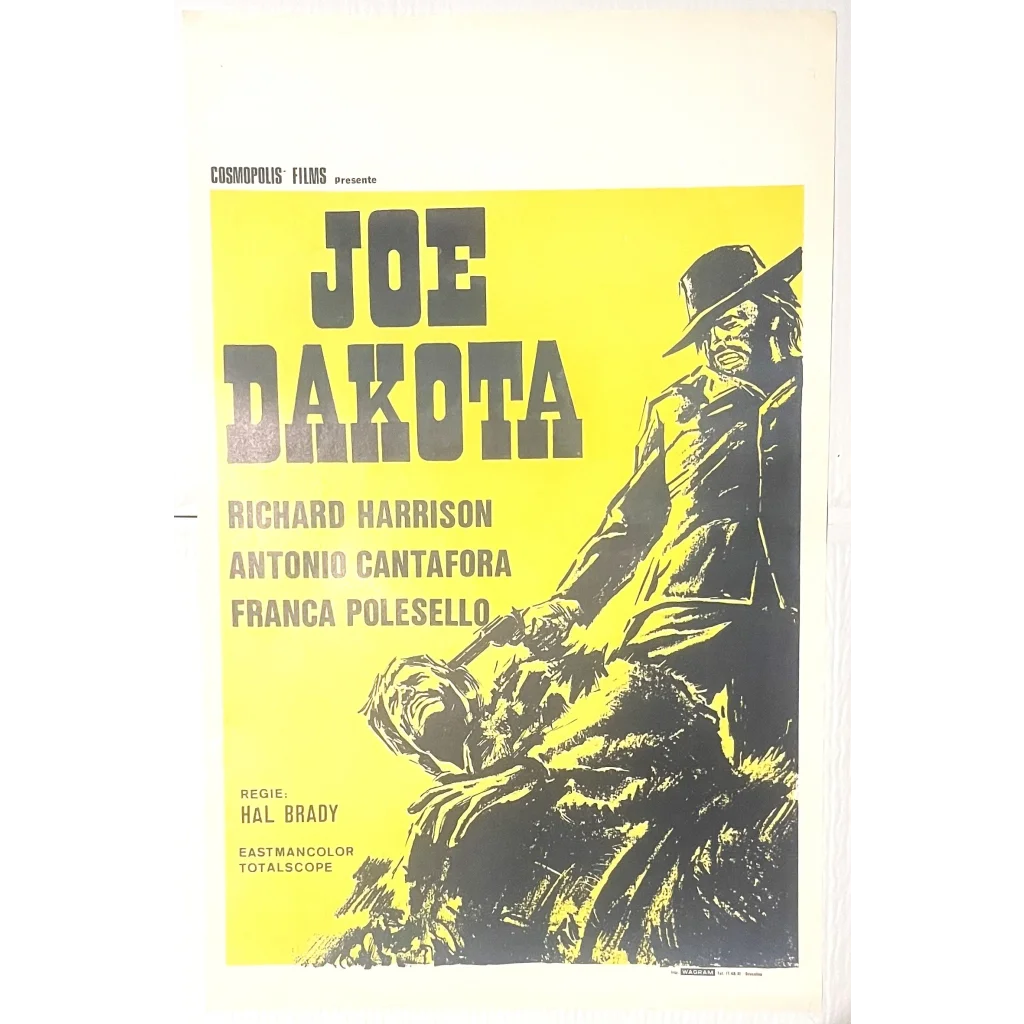 Rare Vintage 🤠 1971 Shoot Joe and Again Dakota Belgium Movie Poster Advertisements Antique Collectible Items |
