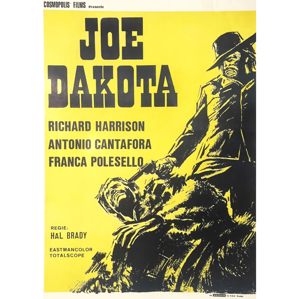 Rare Vintage 🤠 1971 Shoot Joe and Again Dakota Belgium Movie Poster Advertisements Antique Collectible Items |