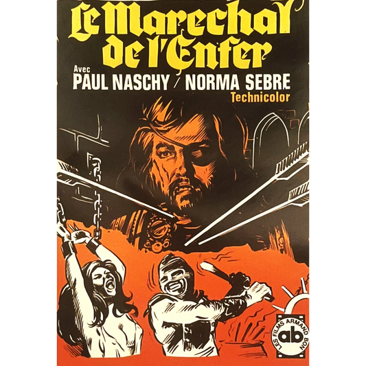 Rare Vintage 1974 The Marshal of Hell Le Marechal del’Enfer Belgium Movie Poster Advertisements and Antique Gifts